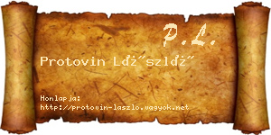 Protovin László névjegykártya